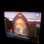 en la pantalla del televisor